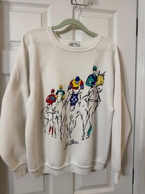 Kentucky Derby Sweat with Colorful Jockey Print